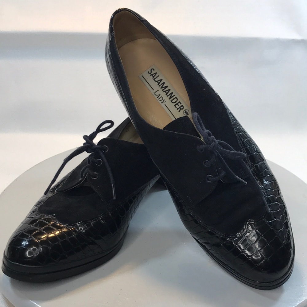 Salamander Lady leather heel Oxford shoes
